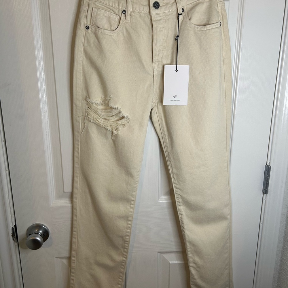 Hidden Los Angeles Tracey high rise straight Distressed Jeans